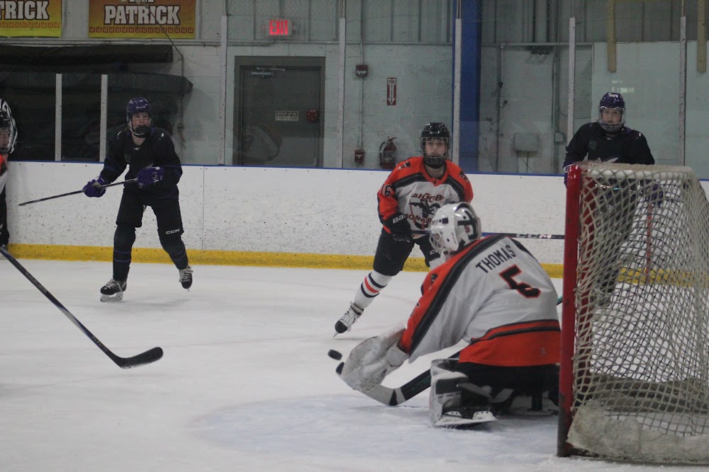 Makayla T. (#5) squared up with backup in front.